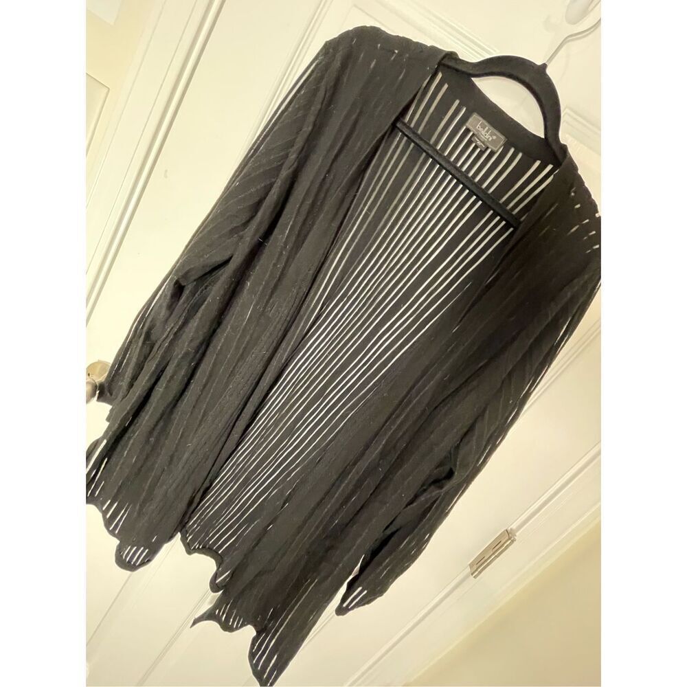 Belldini women’s black 2X long cardigan see through